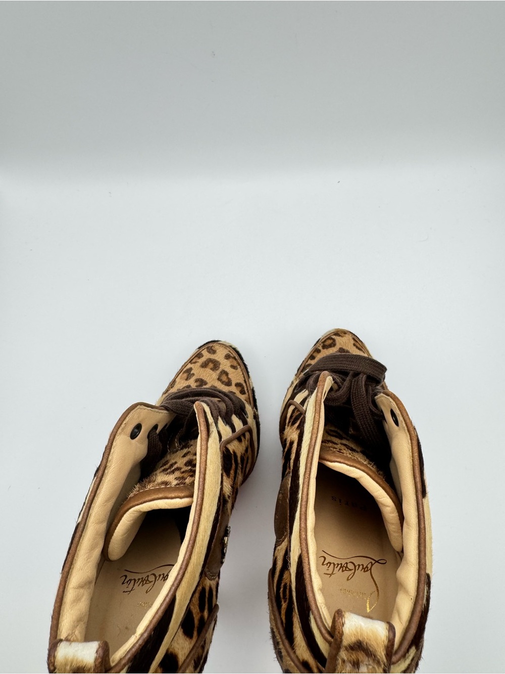 Christian Louboutin Pony Hair Leopard Venus Orlato 140 Booties EU 37 READ - Picture 6 of 11